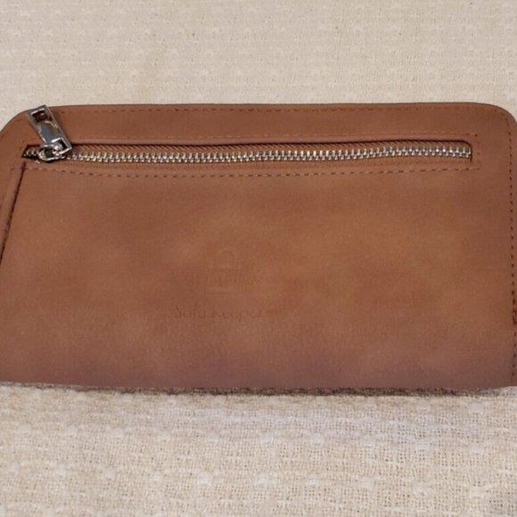 L@@K SAFE KEEPER RFID Brown Large Wallet Faux Leather EXCELLENT! NWT - Picture 2 of 7
